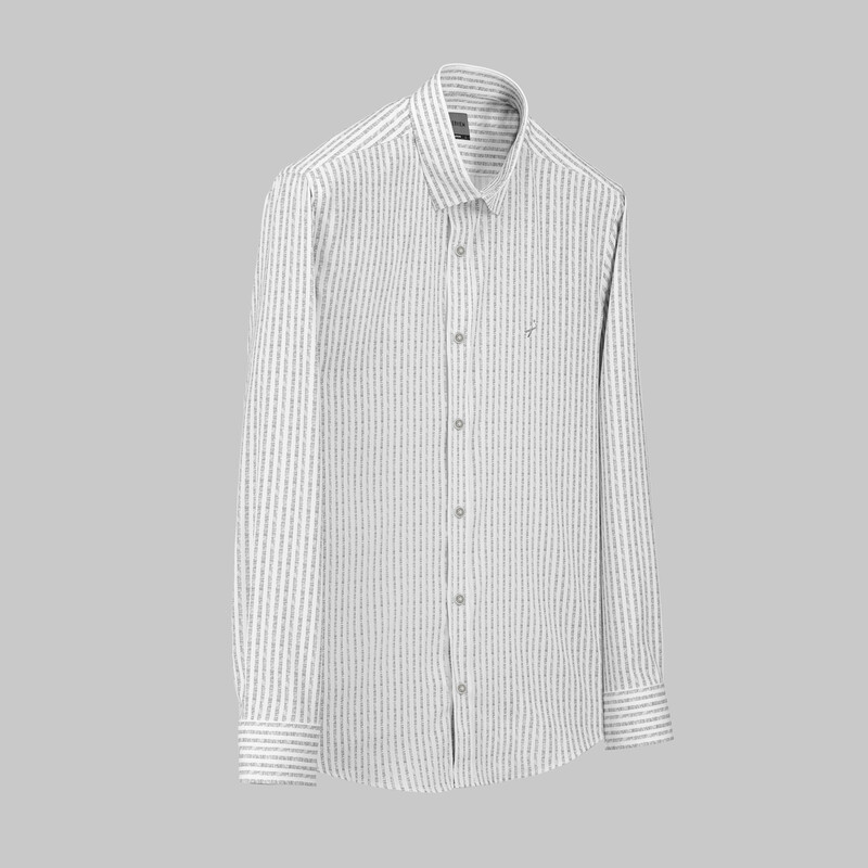 Artos Çizgili Gri Gömlek 