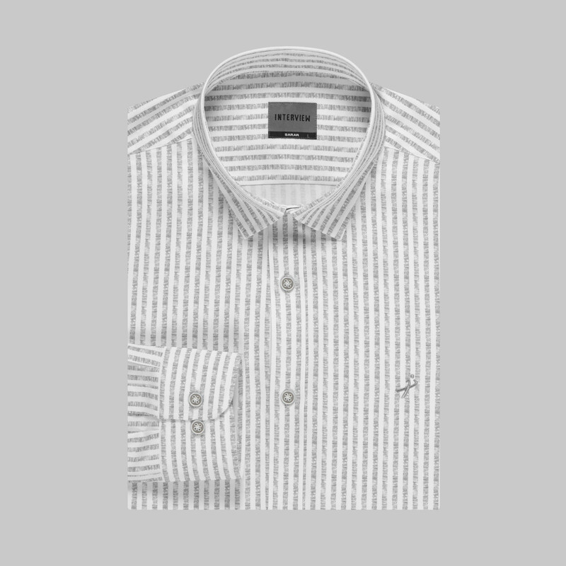Artos Çizgili Gri Gömlek - INTERVIEW