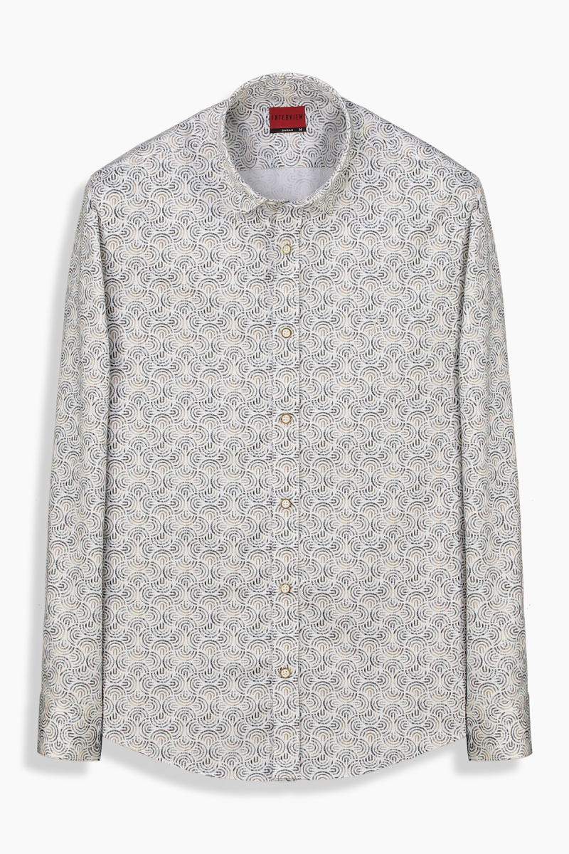 Artos Kahverengi Desenli Pamuklu Gömlek - 1