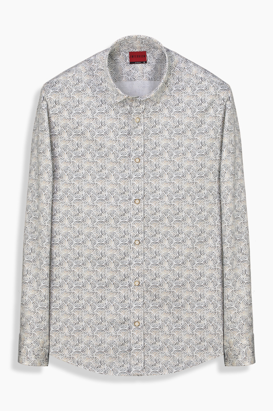 Artos Kahverengi Desenli Pamuklu Gömlek 