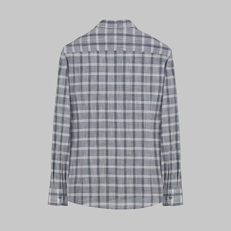 Artos Kare Desen Lacivert Gömlek - INTERVIEW