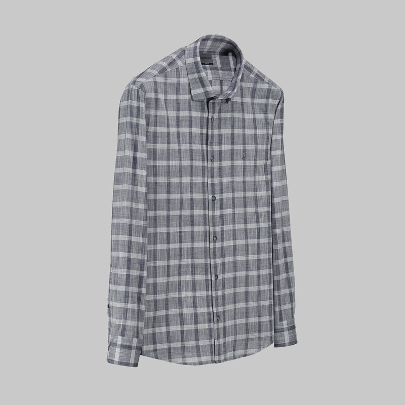 Artos Kare Desen Lacivert Gömlek 