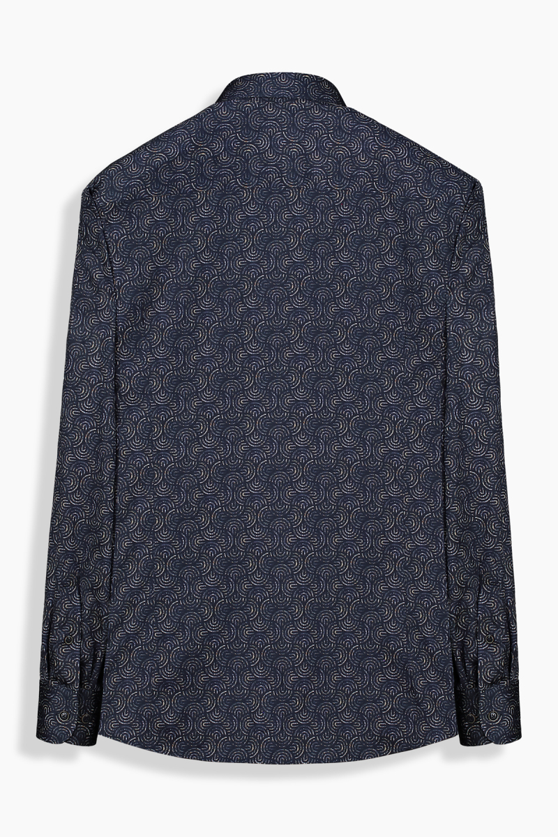 Artos Lacivert Desenli Pamuklu Gömlek - 2