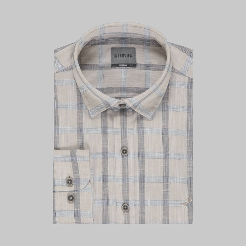 Artos Kare Desen Kahverengi Gömlek - 3