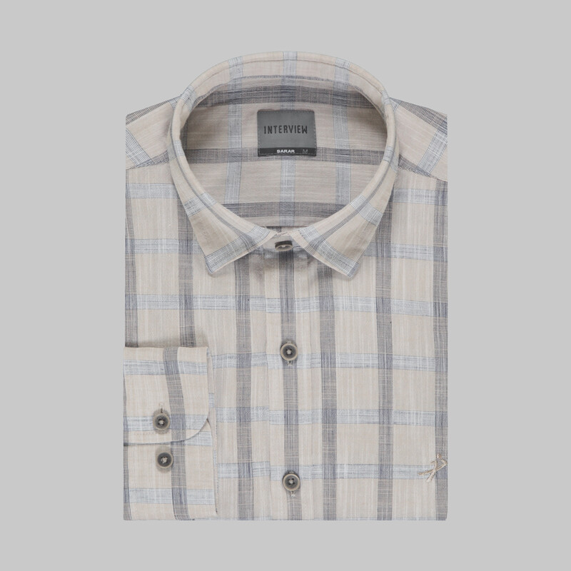 Artos Kare Desen Kahverengi Gömlek - INTERVIEW