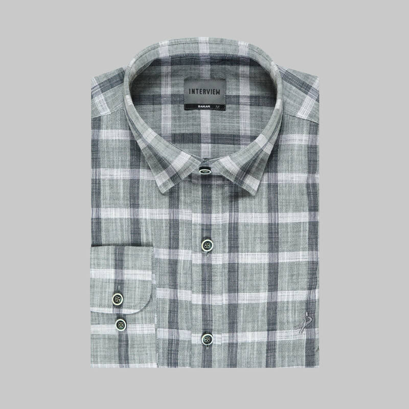 Artos Kare Desen Yeşil Gömlek - 3