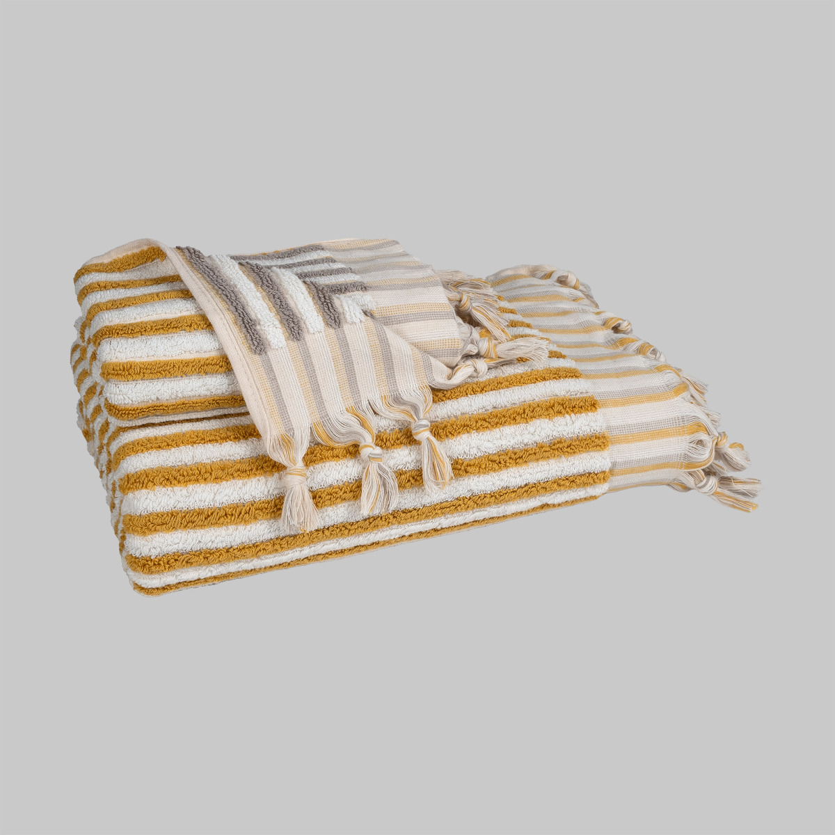 Asteria 45x90 Havlu Sarı/Bej - 1