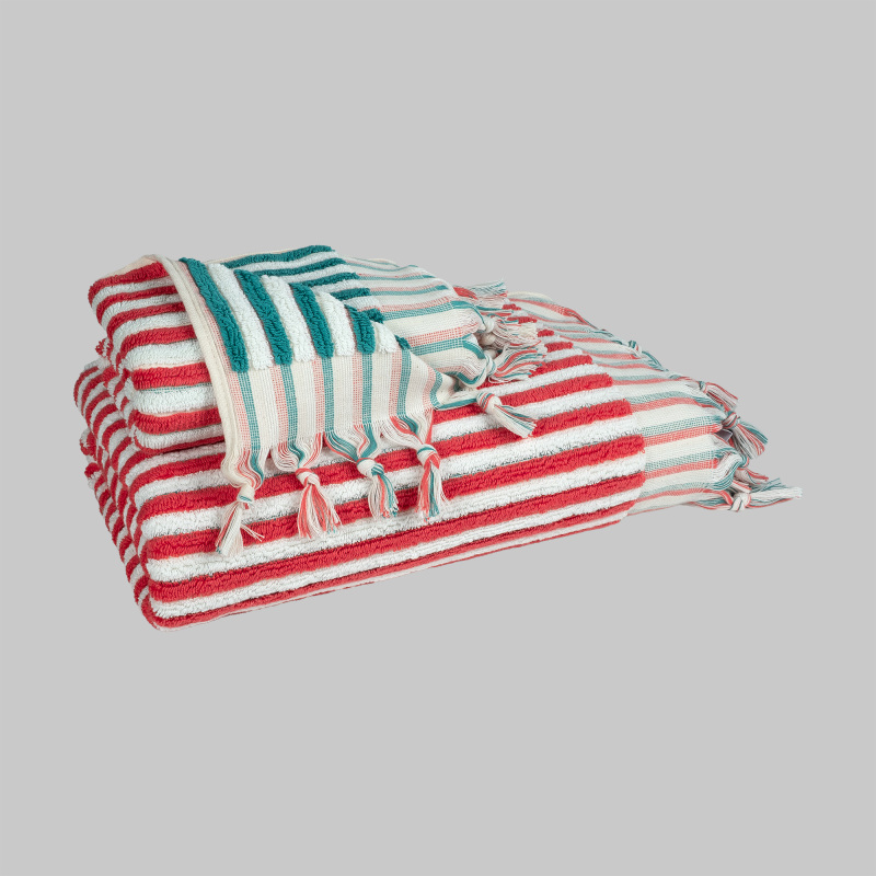 Asteria 80x160 Havlu Kırmızı/Yeşil 