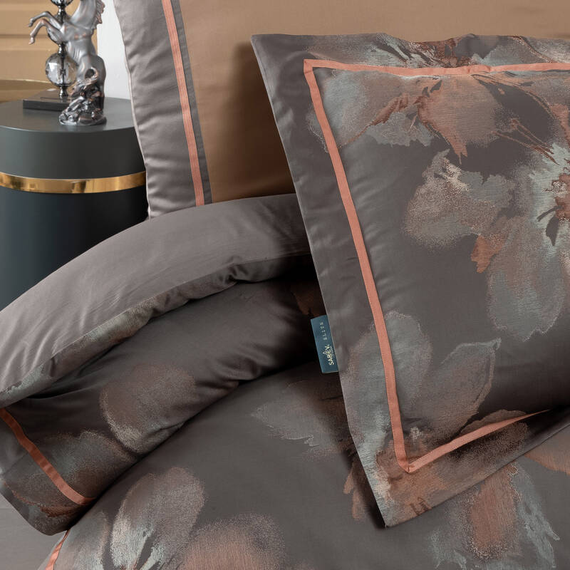 Atlas Jakarlı Nevresim Takımı King Size Bakır - 2