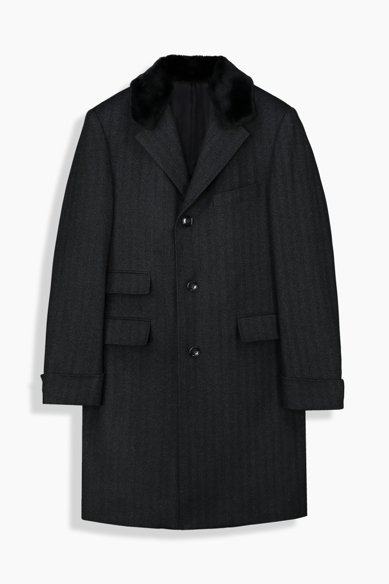 Becao Siyah Yün Palto - 1