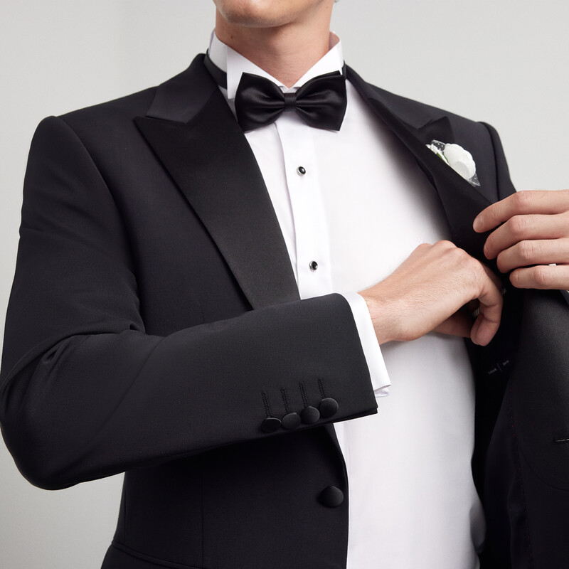 Berardi Nomos Sabit Yaka Slim Fit Siyah Smokin - SARAR