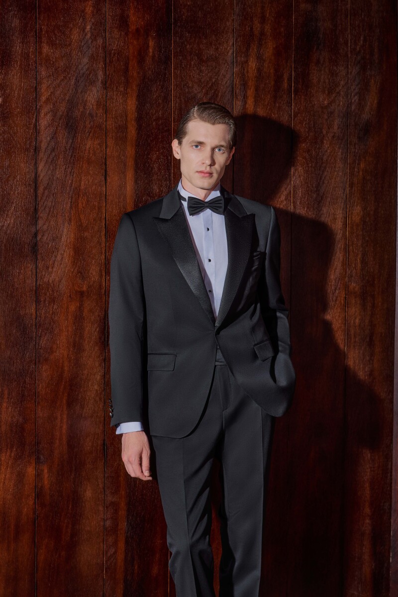 Berardi Nomos Slim Fit Siyah Smokin Takım - 2