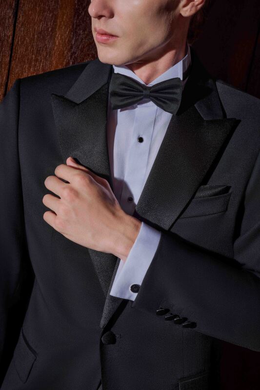 Berardi Nomos Slim Fit Siyah Smokin Takım - SARAR PREMIUM