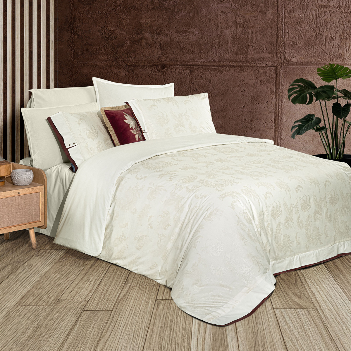 Bimala Fancy Nevresim Takımı King Size Ekru - 3