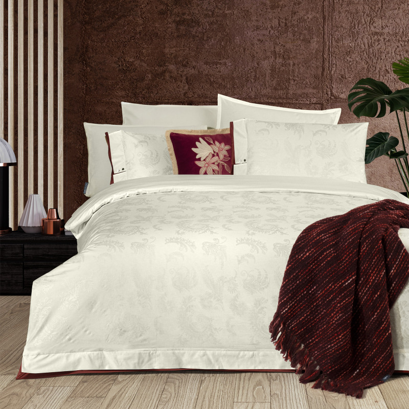 Bimala Fancy Nevresim Takımı King Size Ekru 