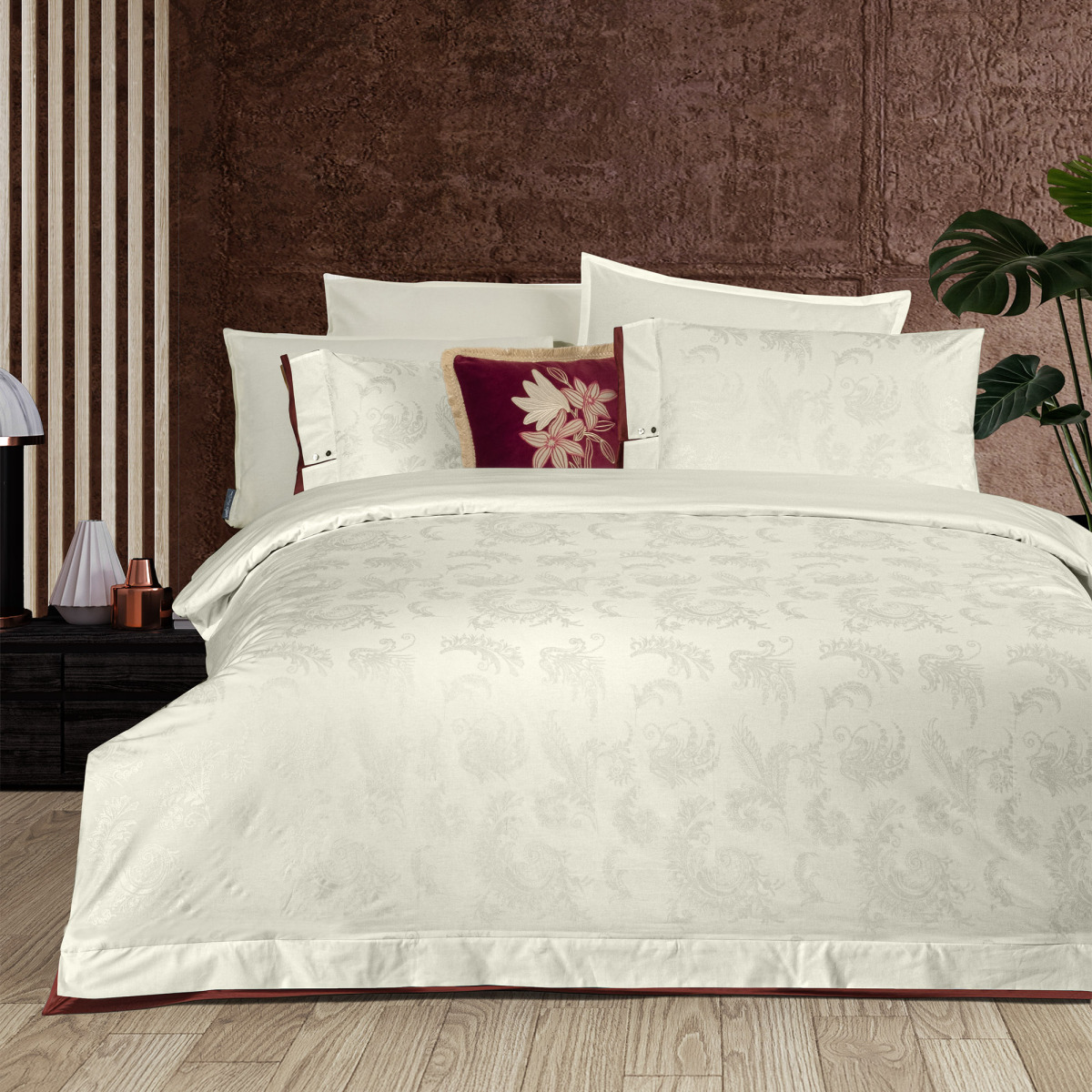 Bimala Fancy Nevresim Takımı King Size Ekru - 2