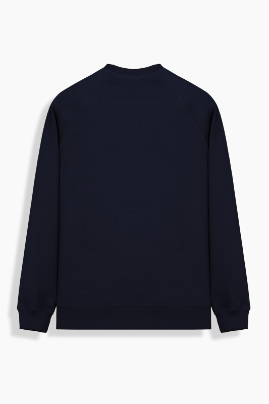 Bisiklet Yaka Açık Lacivert Sweatshirt - INTERVIEW (1)