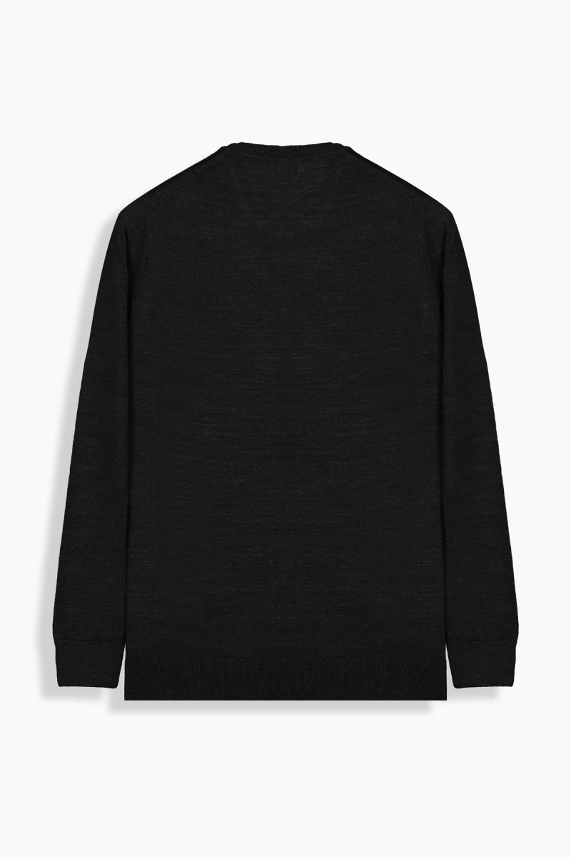 Bisiklet Yaka Antrasit Triko - 2