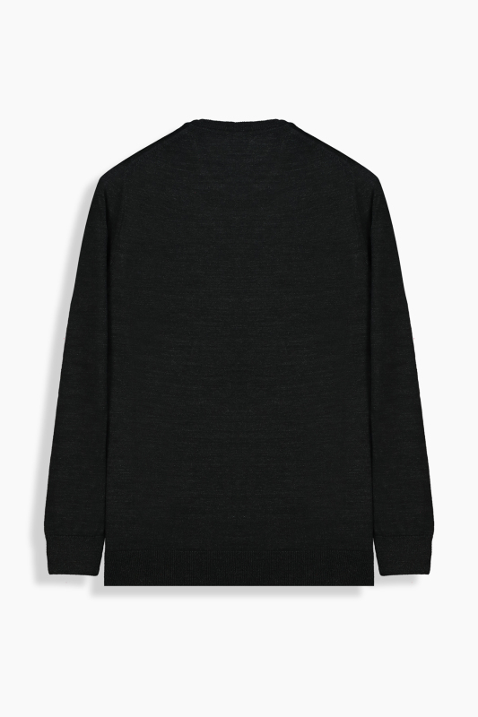 Bisiklet Yaka Antrasit Triko - SARAR