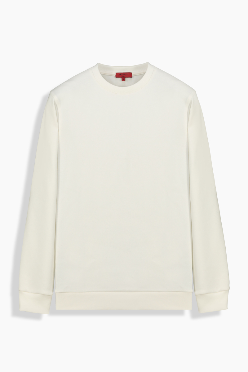 Bisiklet Yaka Ekru Erkek Sweatshirt - 1