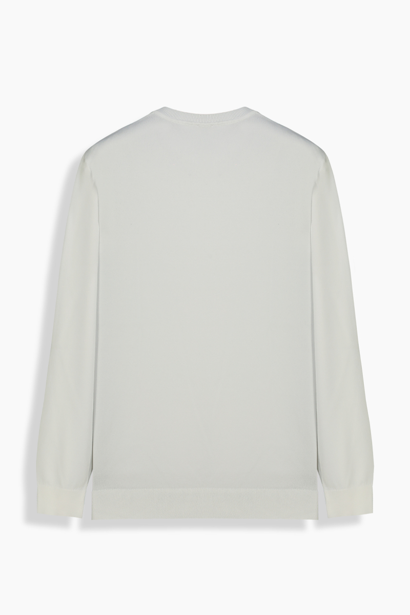 Bisiklet Yaka Ekru Triko - 2