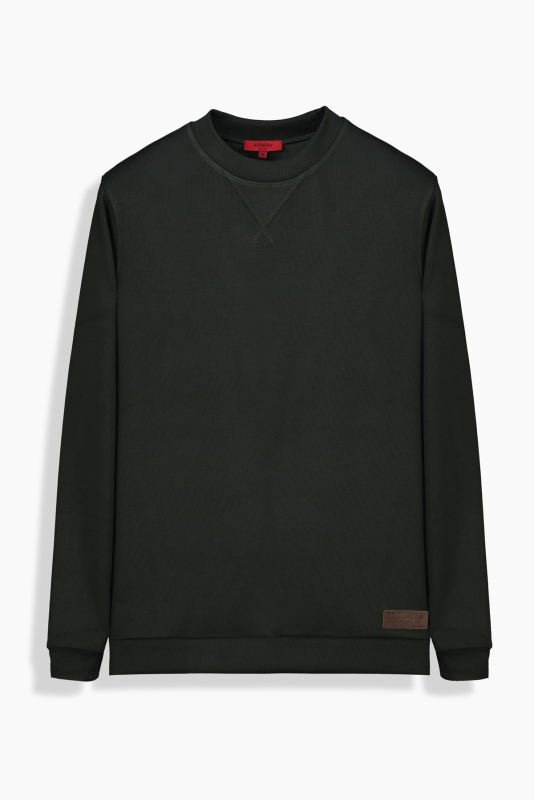 Bisiklet Yaka Erkek Petrol Rengi Sweatshirt - INTERVIEW