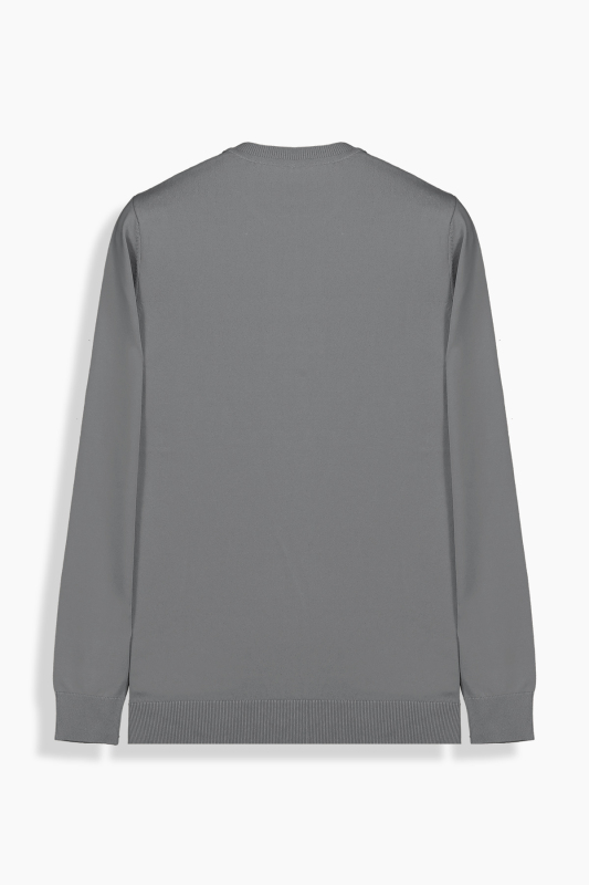 Bisiklet Yaka Gri Triko - INTERVIEW