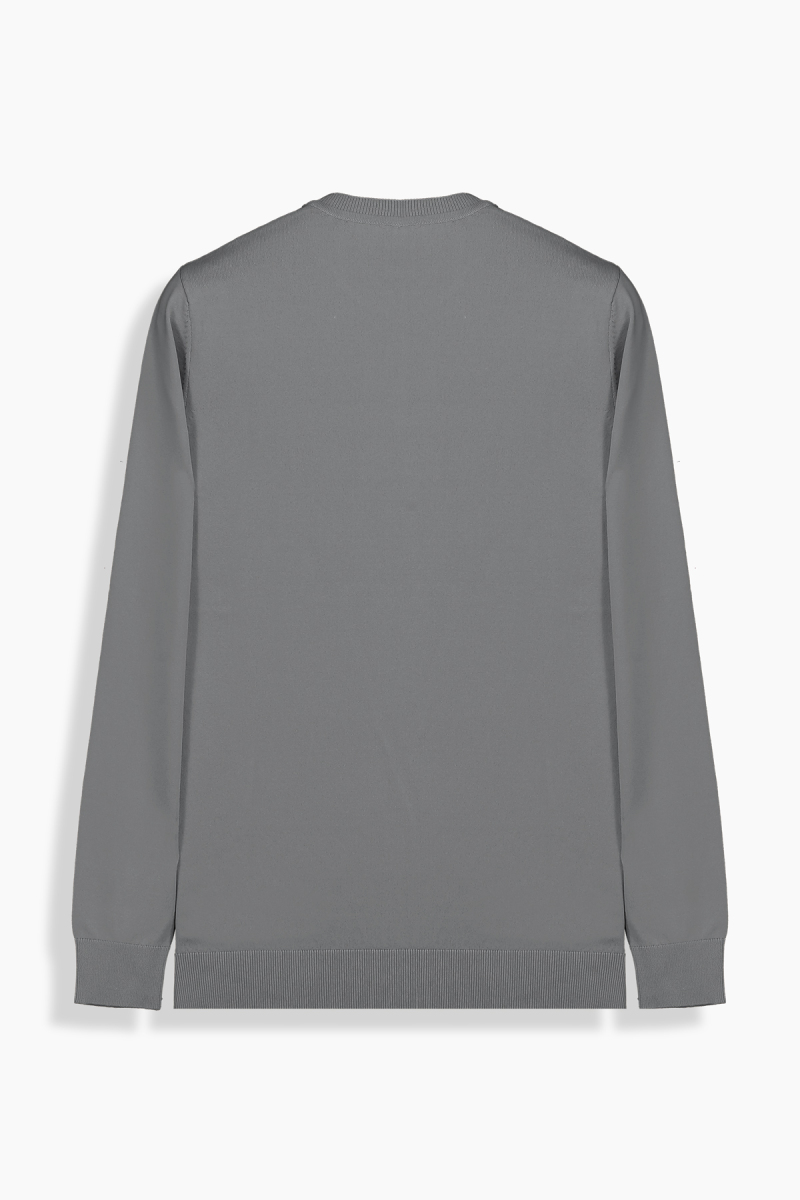 Bisiklet Yaka Gri Triko - 2