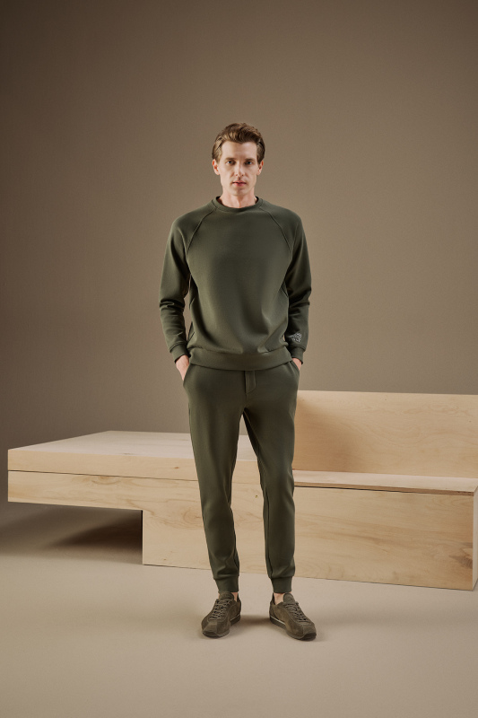 Bisiklet Yaka Haki Sweatshirt - INTERVIEW