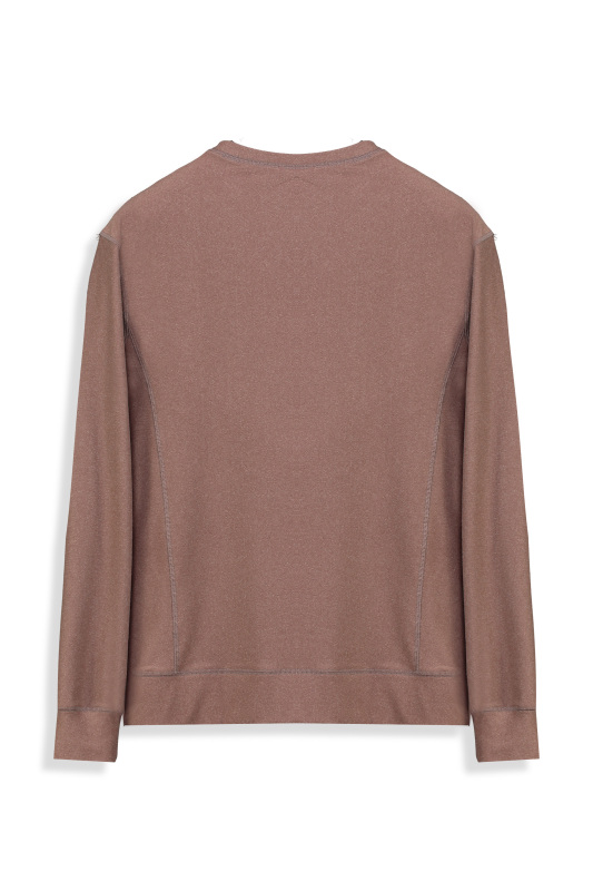 Bisiklet Yaka Kahverengi Erkek Sweatshirt - INTERVIEW (1)