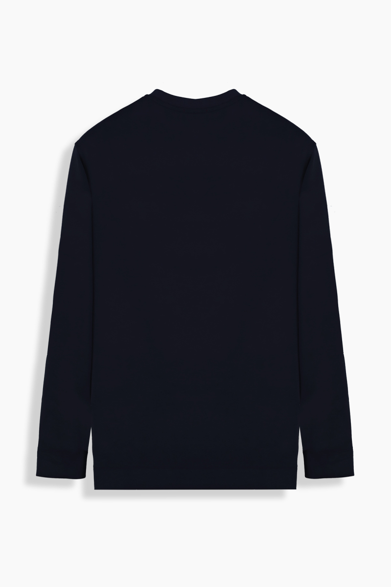 Bisiklet Yaka Lacivert Sweatshirt - 2