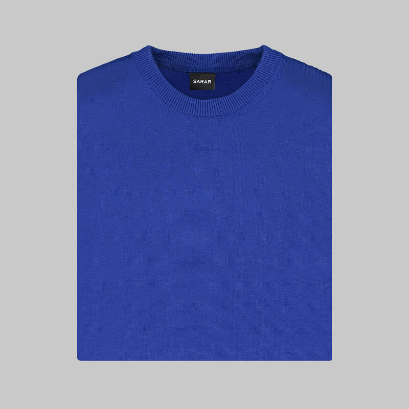 Bisiklet Yaka Saks Triko - 3