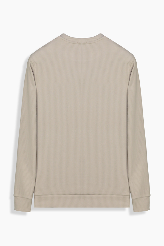 Bisiklet Yaka Bej Casual Sweatshirt - INTERVIEW (1)