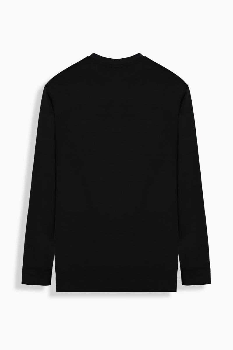 Bisiklet Yaka Siyah Sweatshirt - 2