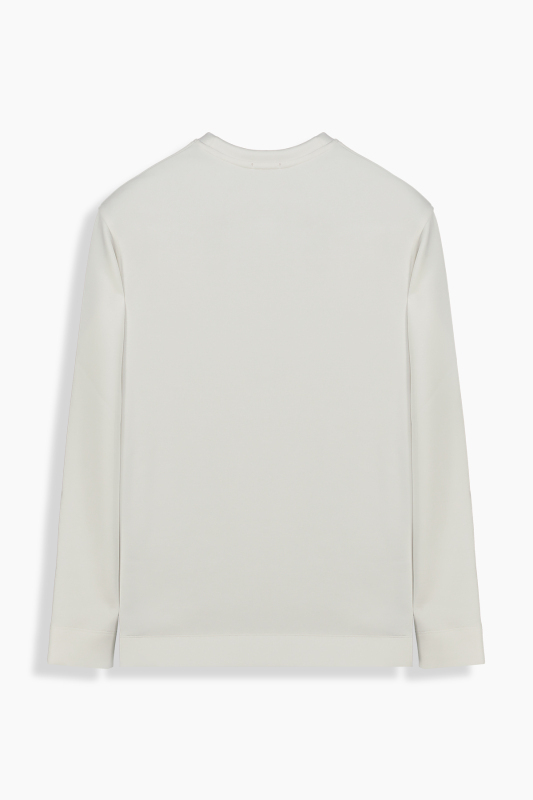 Bisiklet Yaka Beyaz Sweatshirt - INTERVIEW (1)