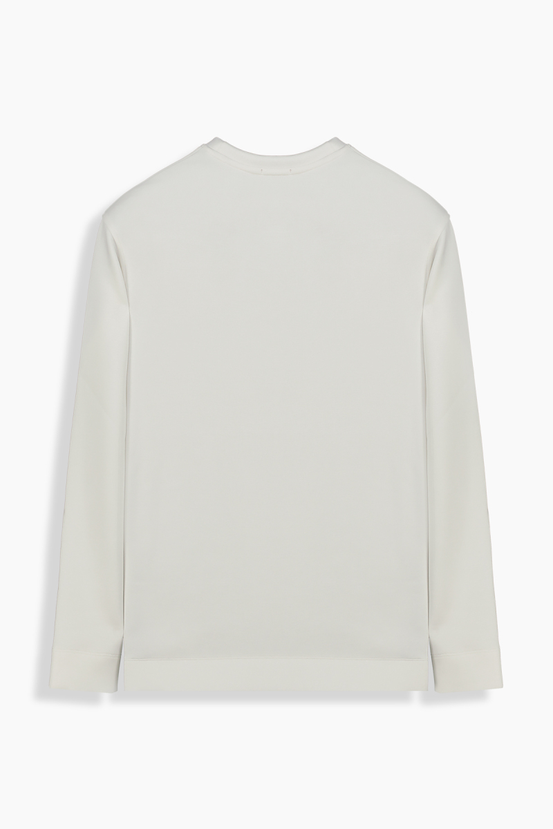 Bisiklet Yaka Beyaz Sweatshirt - 2