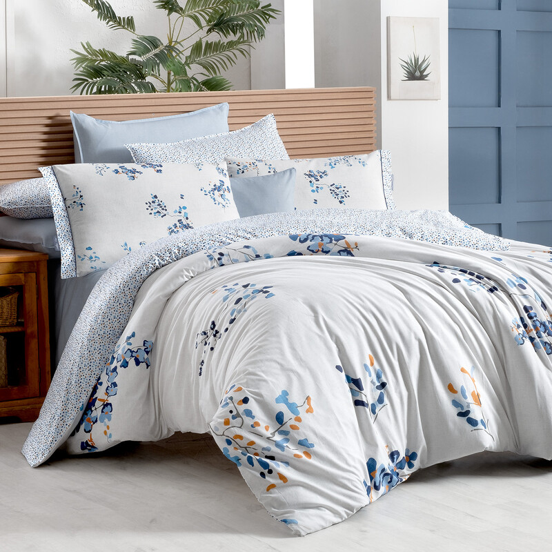 Bonamy Fancy Nevresim Takımı King Size Mavi 