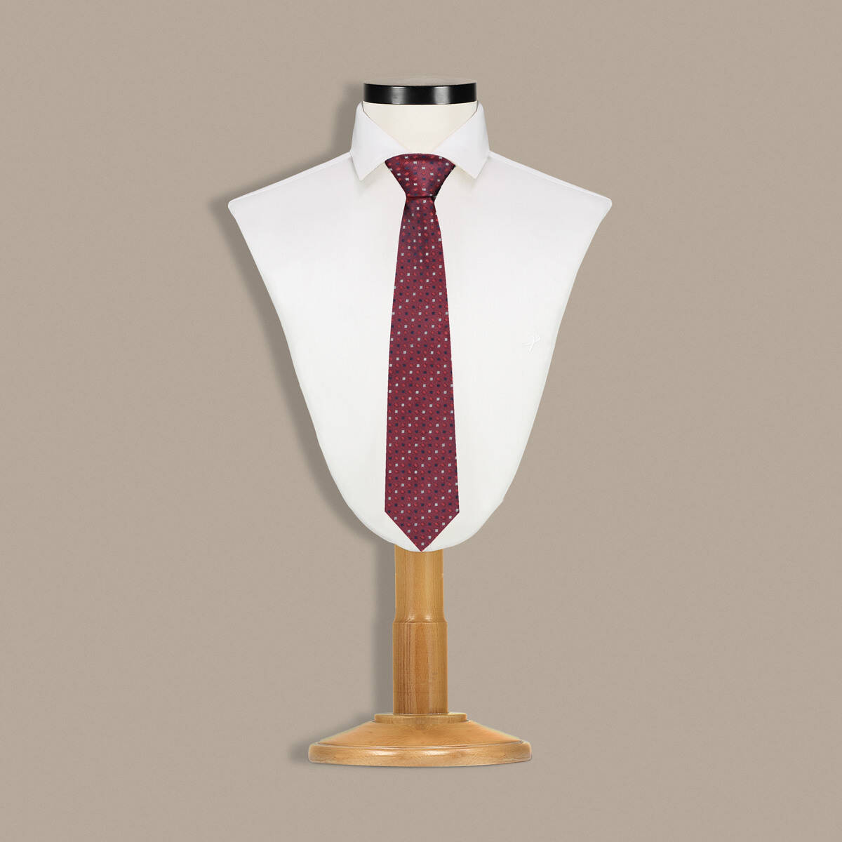 Bordo Renk Desenli Kravat C138 - 1