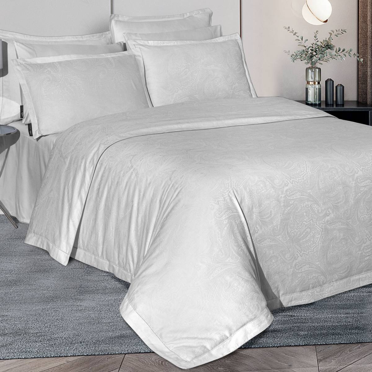 Borendo Saten Nevresim Takımı King Size Gri - 4