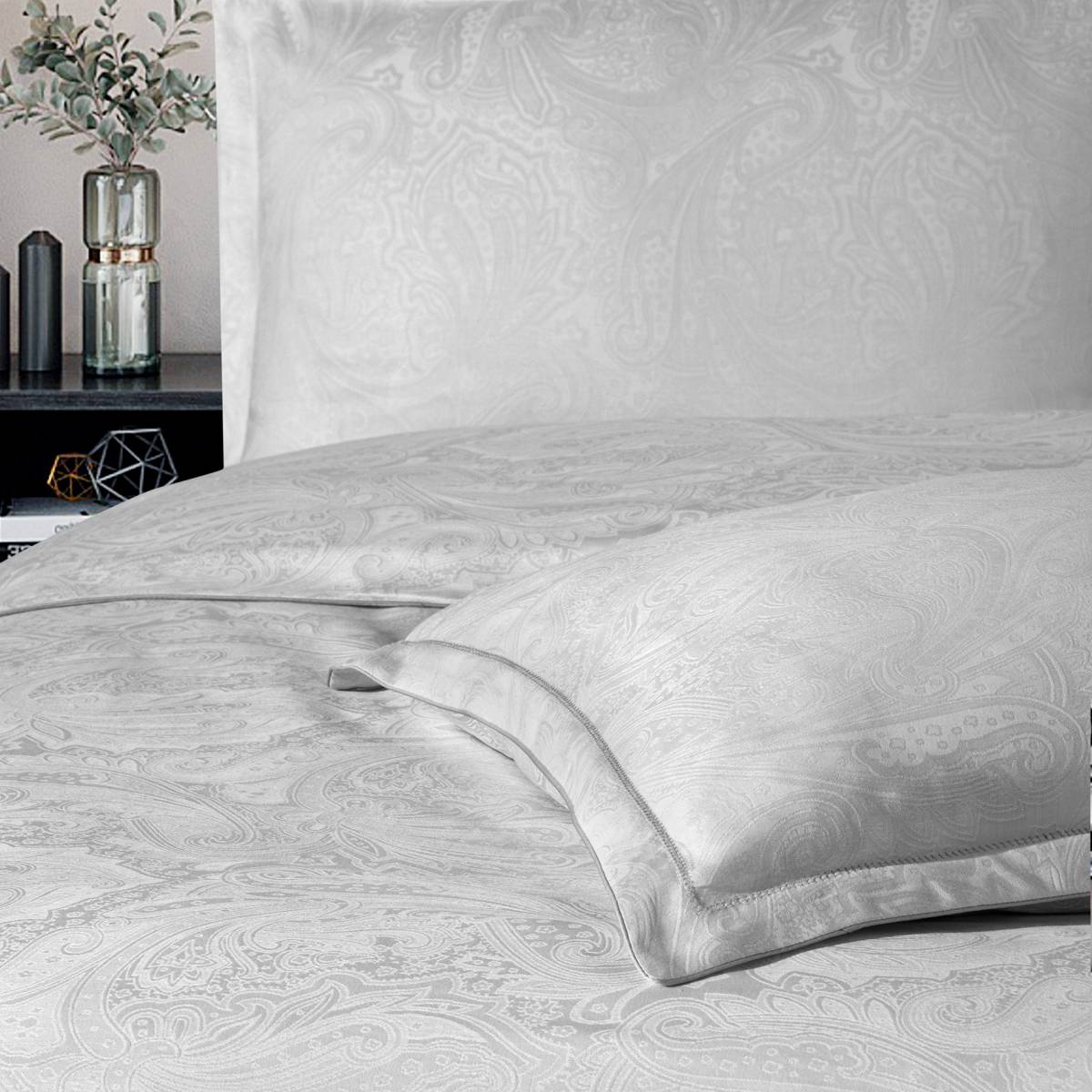 Borendo Saten Nevresim Takımı King Size Gri - 5