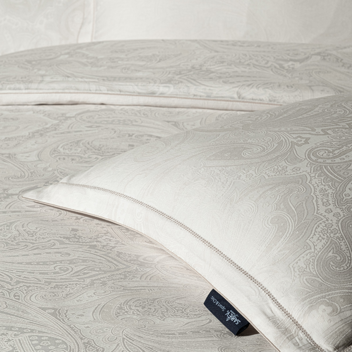 Borendo Pamuk Saten Nevresim Takımı Çift Kişilik Krem - 4