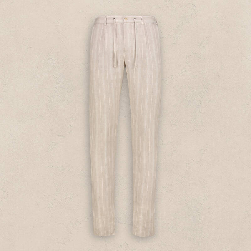 Born Çizgili Bej Pantolon - 3