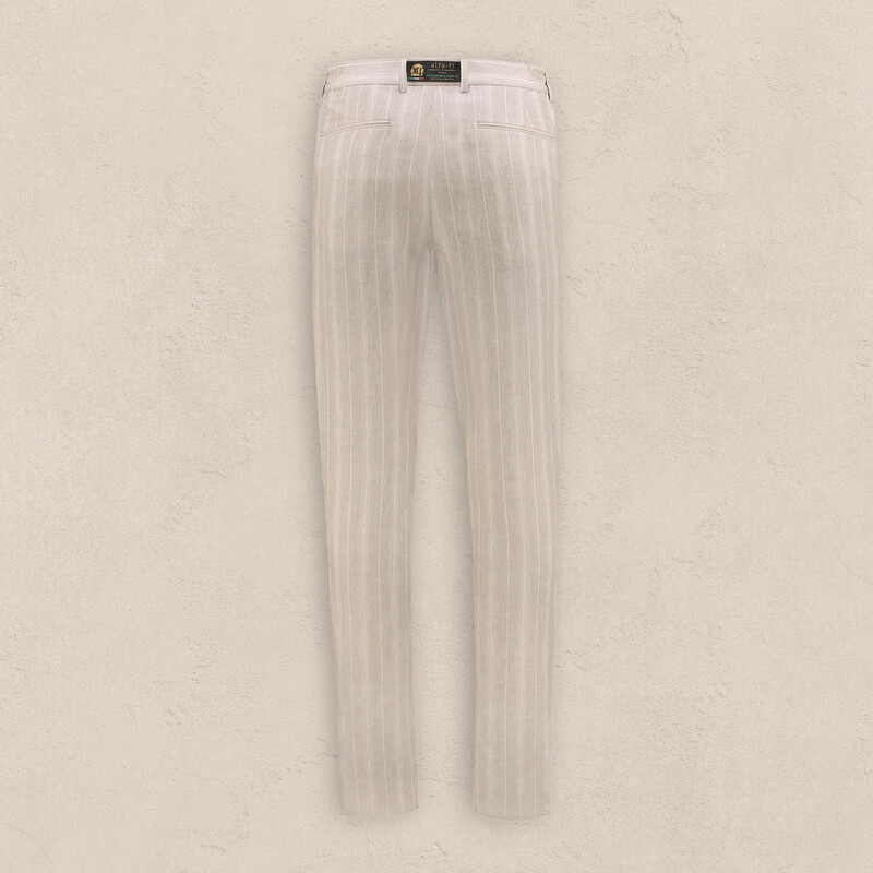 Born Çizgili Bej Pantolon - INTERVIEW