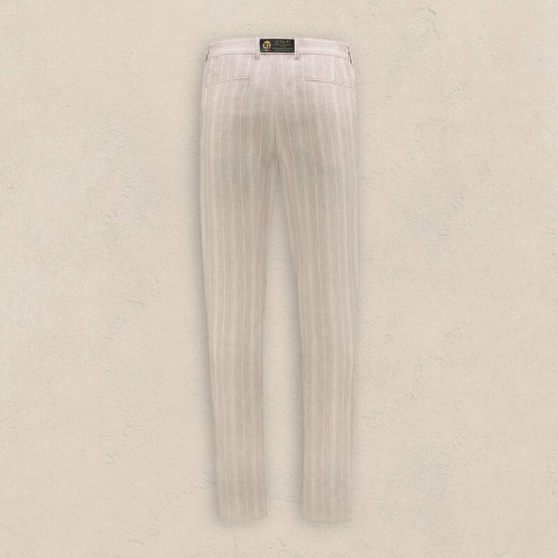 Born Çizgili Bej Pantolon - 4