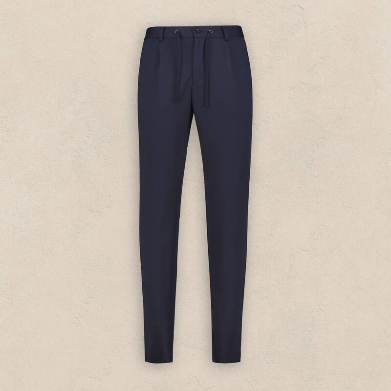 Born Beli Bağcıklı Lacivert Pantolon - 1