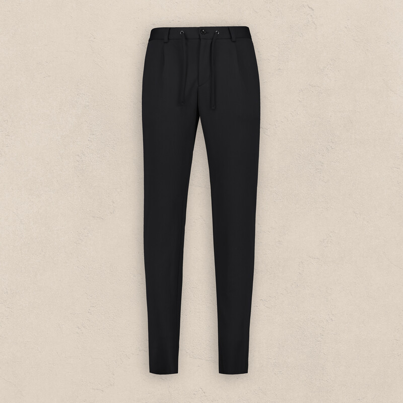 Born Beli Bağcıklı Siyah Pantolon 