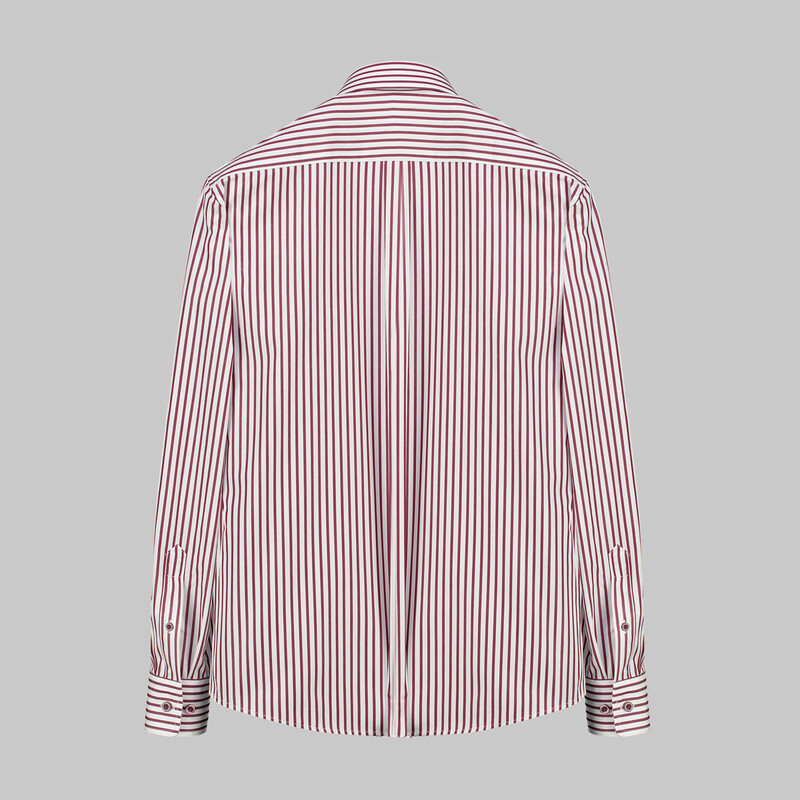 Carina Çizgili Bordo Gömlek - INTERVIEW