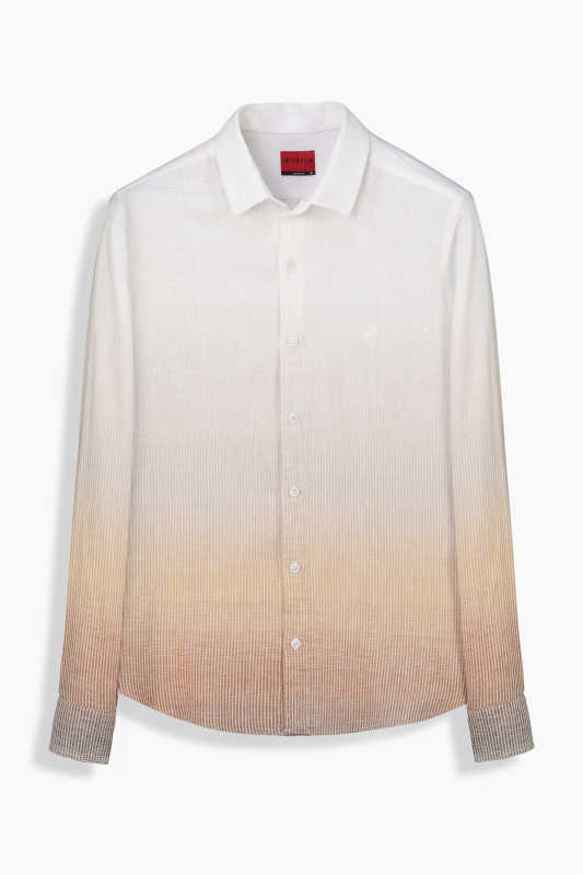 Carina Çizgili Kahverengi Gömlek 