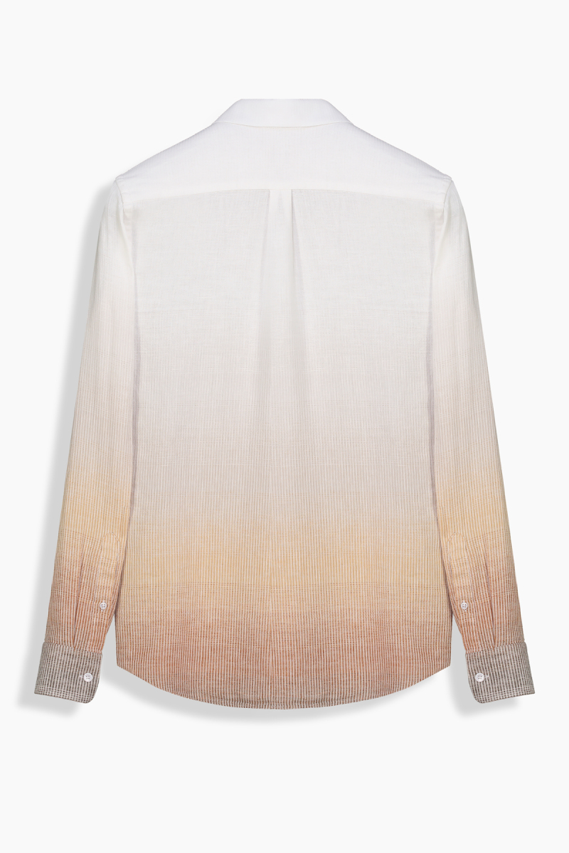 Carina Çizgili Kahverengi Gömlek - 2