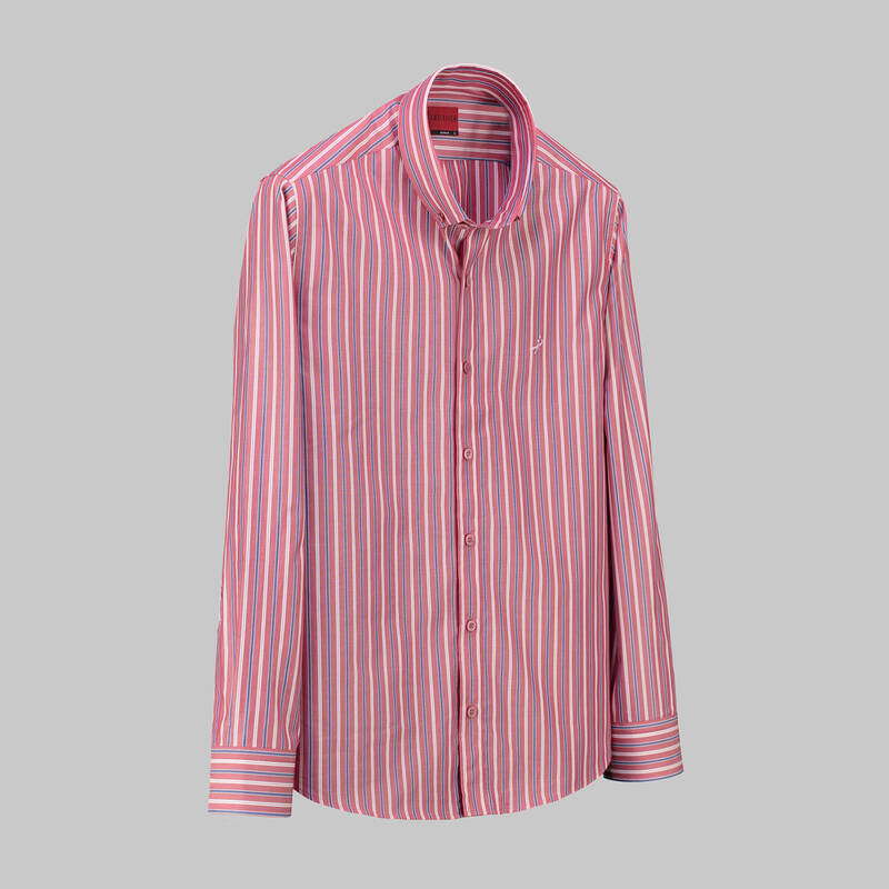 Carina Çizgili Kırmızı Gömlek - 1